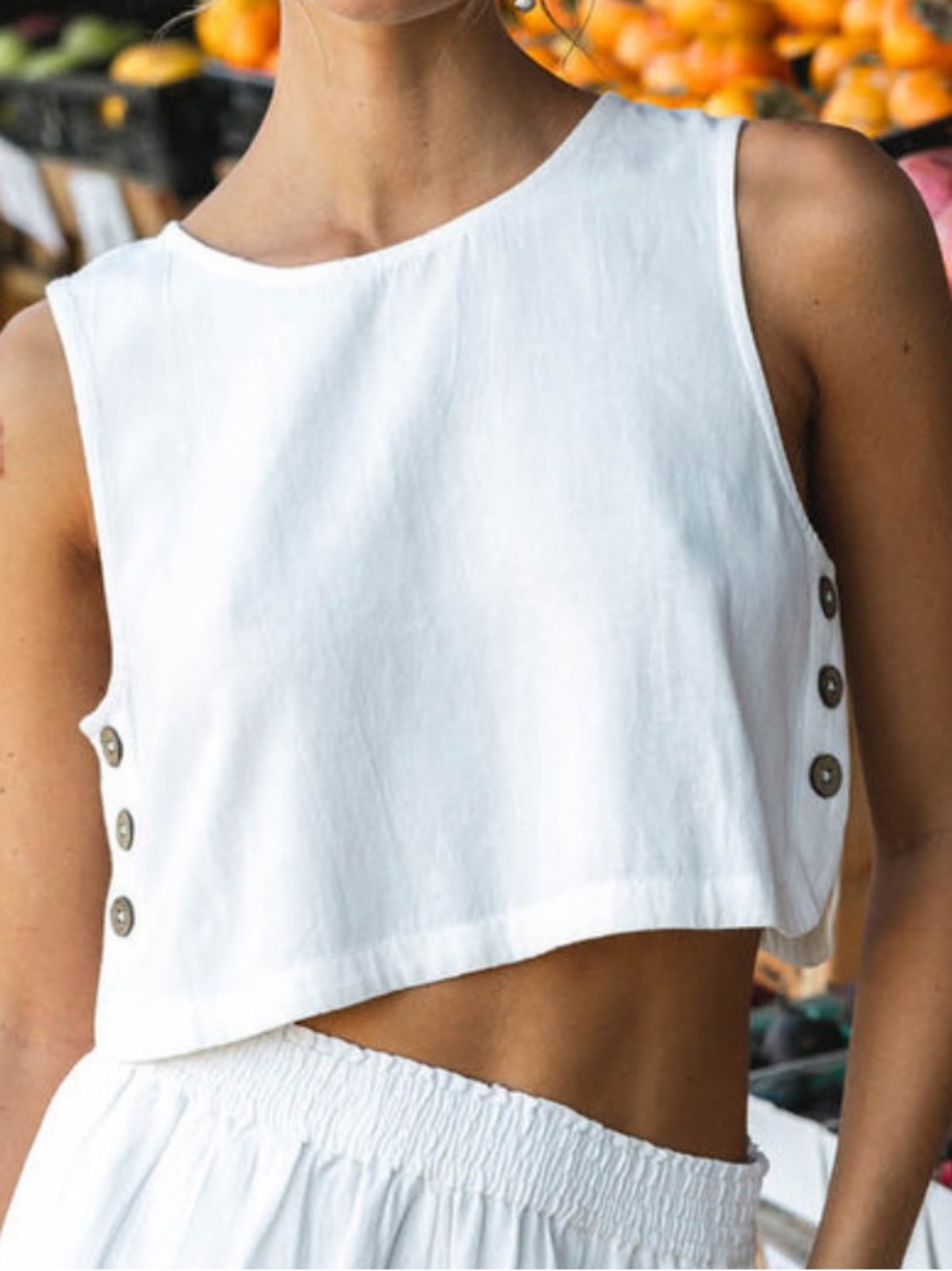 NWT O'Neill White Sleeveless Scoop Neck Sanders Tank | Size XL